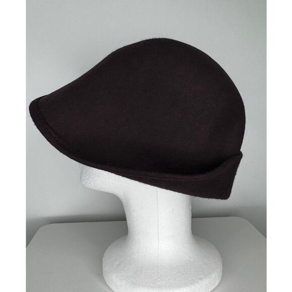1970s–1980s New York Hat Co Brown Wool Felt Asymmetrical Cloche Hat main image 12